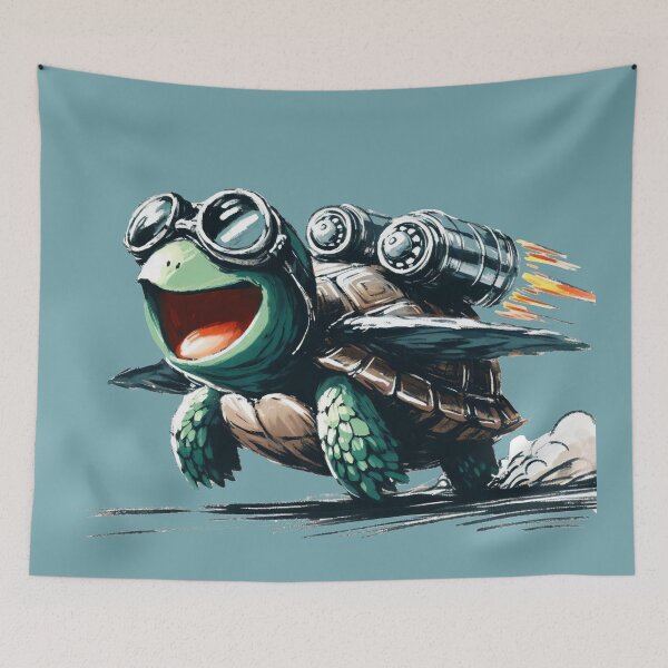 Item preview, Turbo Turtle with Jet Engines: Fast and Fun! designed and sold by Slick-Waffles.