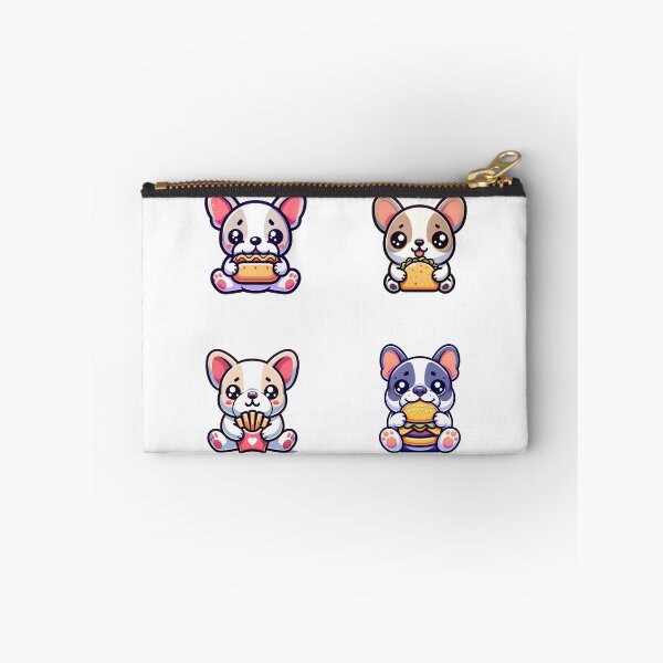 Item preview, Cute frenchies eat food stickers and more designed and sold by CRandRRstickers.