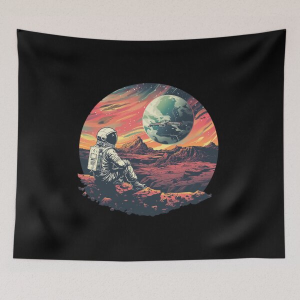 Item preview, Astronaut Gazing at Alien Planet designed and sold by Artcurrents.