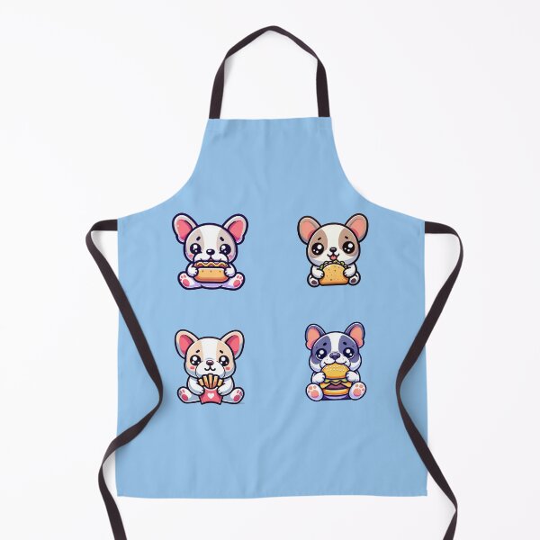 Item preview, Cute frenchies eat food stickers and more designed and sold by CRandRRstickers.