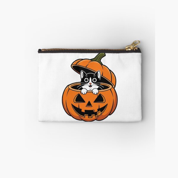 Item preview, Orange Halloween Pumpkin & Black Cat T-Shirt: Spooky Cat and Pumpkin Design designed and sold by masteryStore.