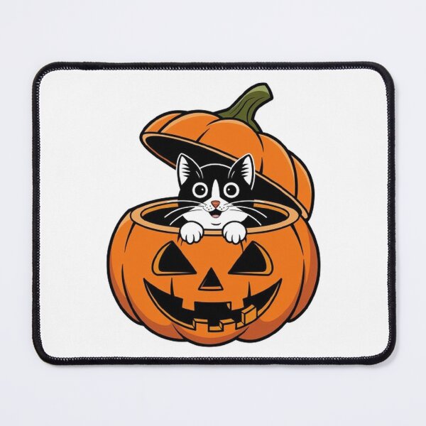 Item preview, Orange Halloween Pumpkin & Black Cat T-Shirt: Spooky Cat and Pumpkin Design designed and sold by masteryStore.
