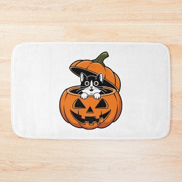 Item preview, Orange Halloween Pumpkin & Black Cat T-Shirt: Spooky Cat and Pumpkin Design designed and sold by masteryStore.