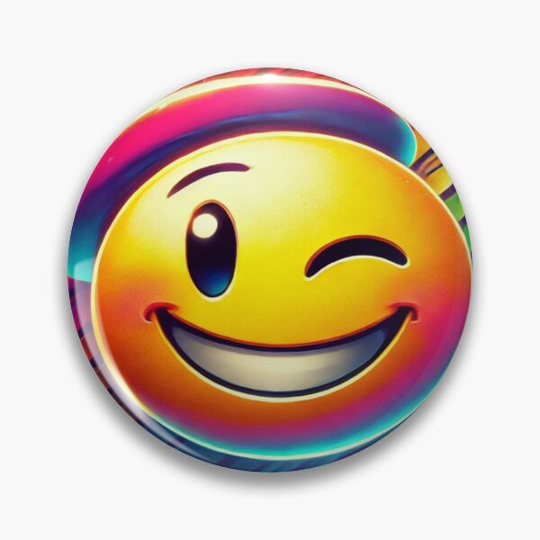 Item preview, Retro 80s Playful Winking Smiley Face designed and sold by Genady.