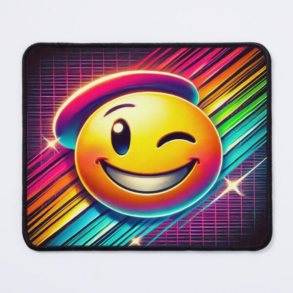 Item preview, Retro 80s Playful Winking Smiley Face designed and sold by Genady.