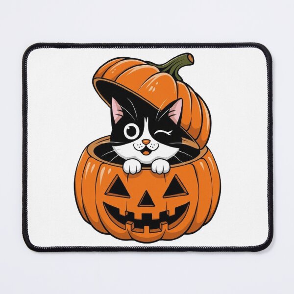 Item preview, Orange Halloween Pumpkin & Black Cat T-Shirt: Spooky Cat and Pumpkin Design designed and sold by masteryStore.