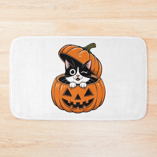 Item preview,  Orange Halloween Pumpkin & Black Cat T-Shirt: Spooky Cat and Pumpkin Design designed and sold by masteryStore.