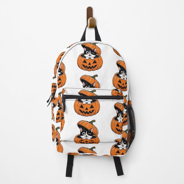 Item preview, Orange Halloween Pumpkin & Black Cat T-Shirt: Spooky Cat and Pumpkin Design designed and sold by masteryStore.