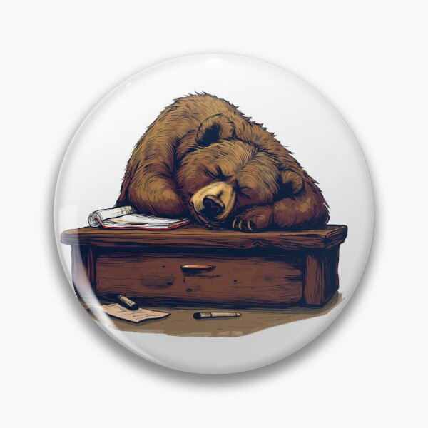 Item preview, Tired Bear Resting On A Desk designed and sold by Artcurrents.