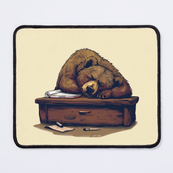 Item preview, Tired Bear Resting On A Desk designed and sold by Artcurrents.
