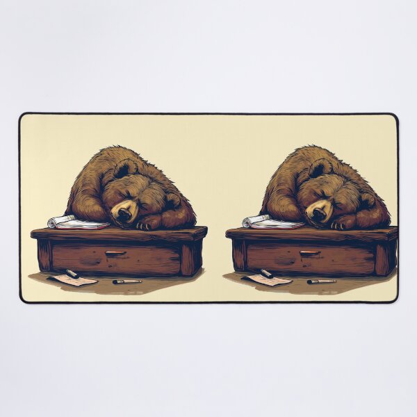 Item preview, Tired Bear Resting On A Desk designed and sold by Artcurrents.