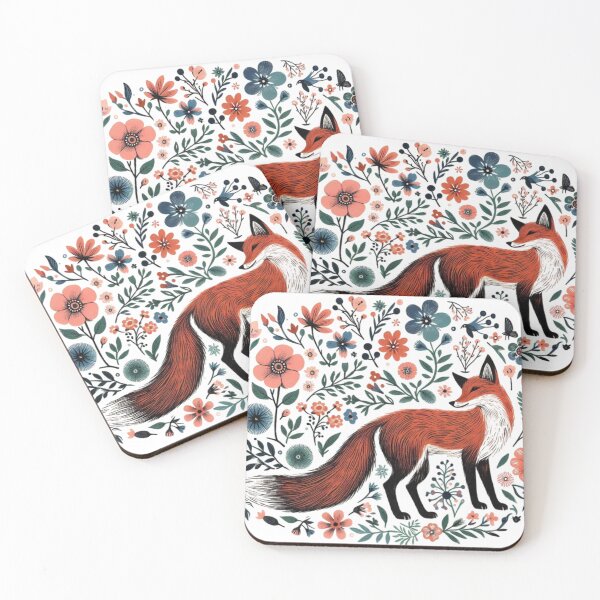 Item preview, Fox and Flowers designed and sold by Pixelalchemy31.