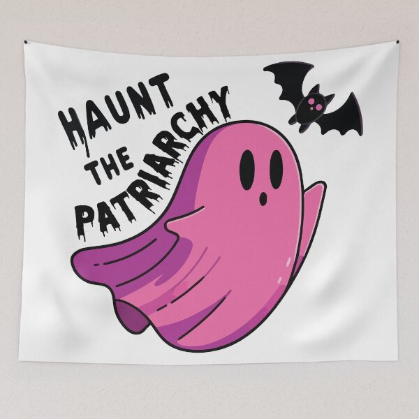Item preview, Ghost Haunt the Patriarchy, Pink Halloween  designed and sold by NawalMagdy.