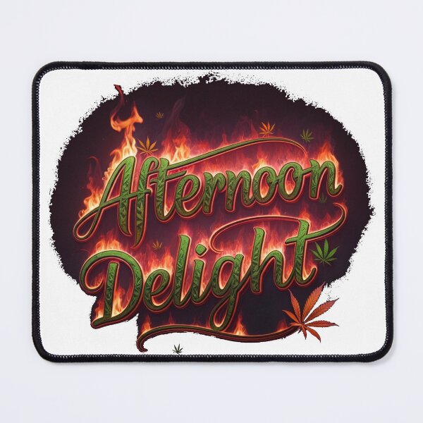 Item preview, Afternoon Delight in fiery Marijuana font - white designed and sold by JLEmporium.