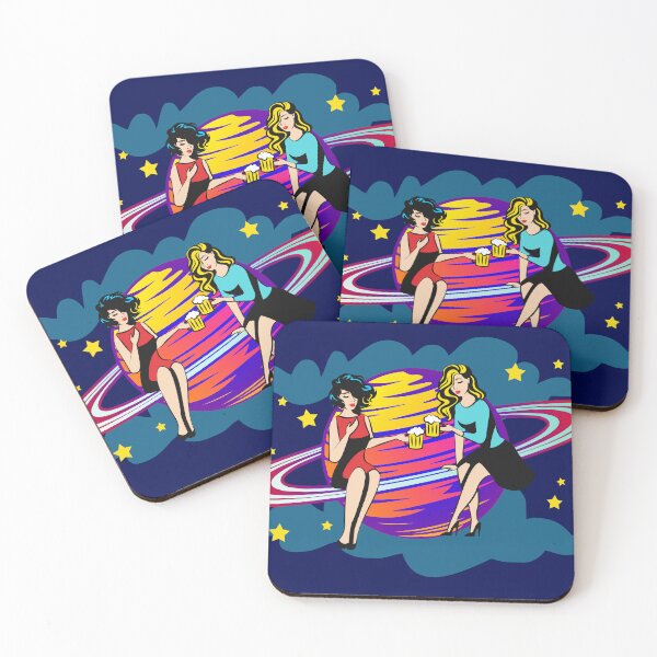 Item preview, Girls sitting on the rings of Saturn designed and sold by ASLdesigner.