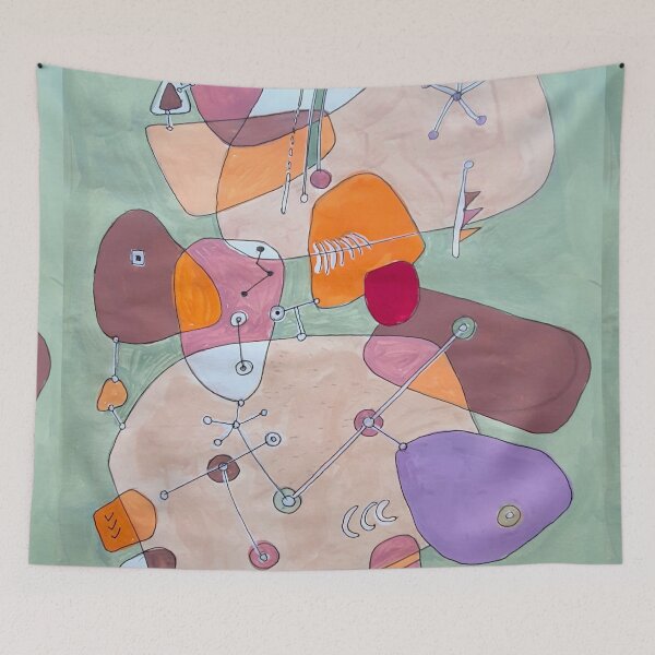 Item preview, abstract in orange designed and sold by Tereza Pilar  Art.