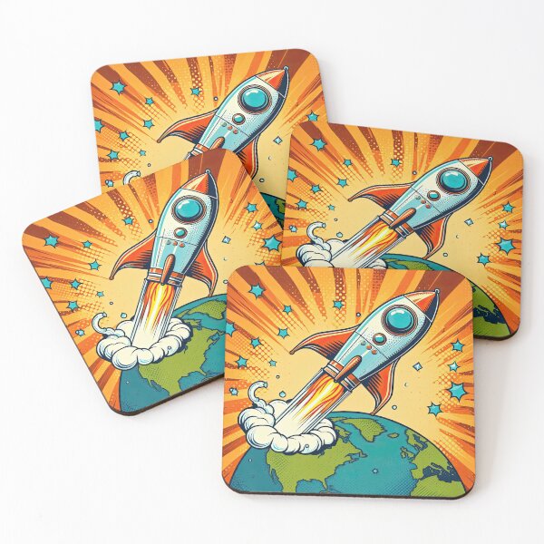Item preview, Spaceship Pop Art Style designed and sold by artofuniverse.