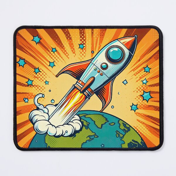 Item preview, Spaceship Pop Art Style designed and sold by artofuniverse.