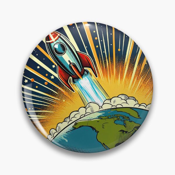 Item preview, Spaceship Pop Art Style designed and sold by artofuniverse.