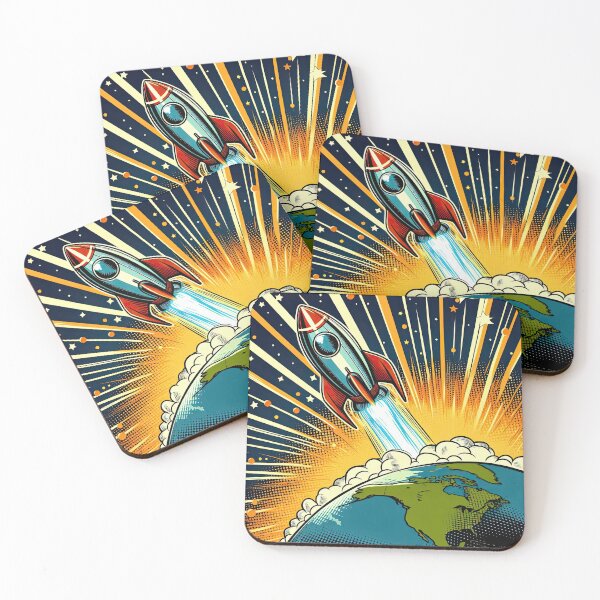 Item preview, Spaceship Pop Art Style designed and sold by artofuniverse.