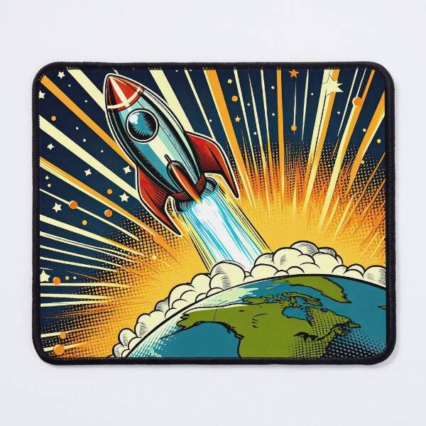 Item preview, Spaceship Pop Art Style designed and sold by artofuniverse.
