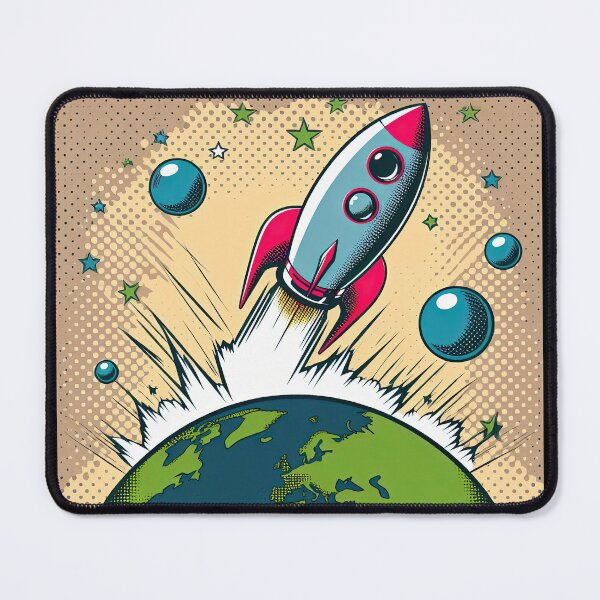 Item preview, Spaceship Pop Art Style designed and sold by artofuniverse.