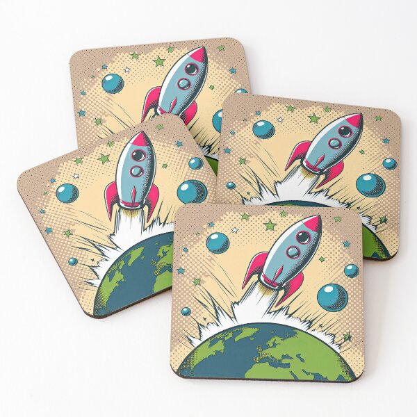 Item preview, Spaceship Pop Art Style designed and sold by artofuniverse.