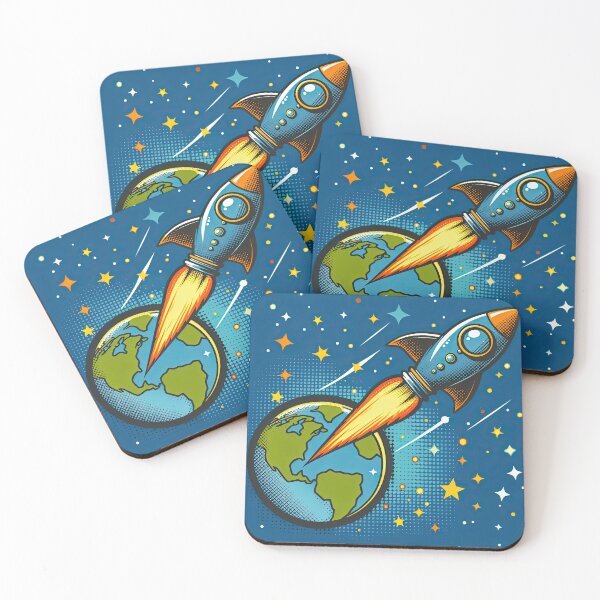 Item preview, Spaceship Pop Art Style designed and sold by artofuniverse.