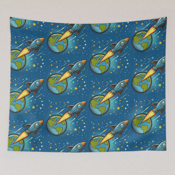 Item preview, Spaceship Pop Art Style designed and sold by artofuniverse.