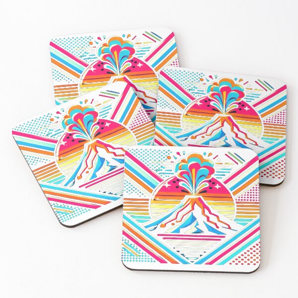 Item preview, Retro 80s Volcano Eruption Design designed and sold by Genady.
