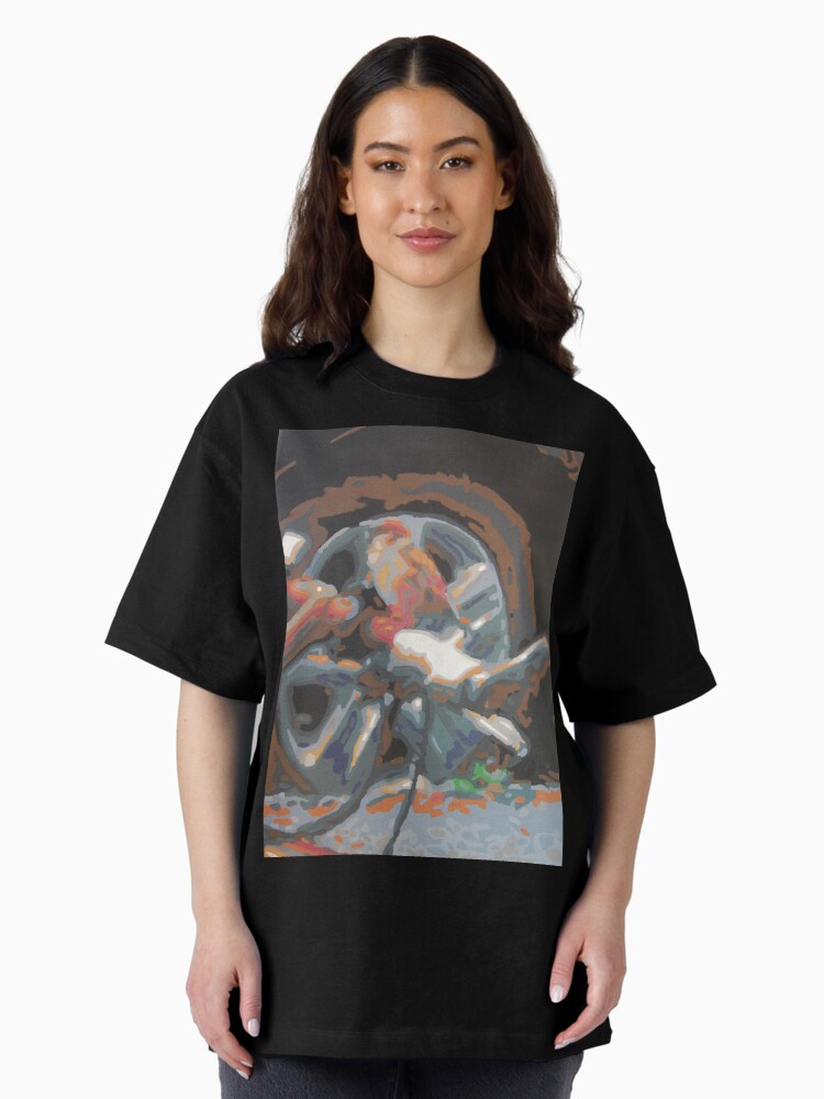 Thumbnail 2 of 7, Oversized T-Shirt, Bird On Bicycle designed and sold by artistDanJ.