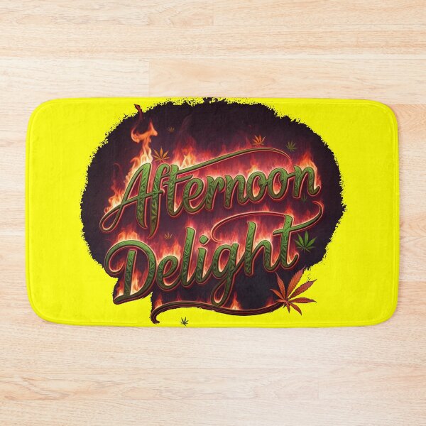 Item preview, Afternoon Delight in fiery Marijuana font - Yellow designed and sold by JLEmporium.