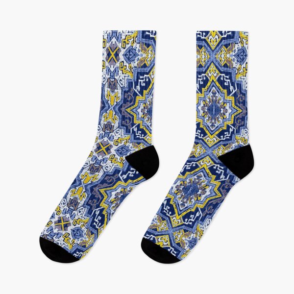 Item preview, Ethnic stars medallion Blue designed and sold by Alessandro Remo Mazzoni Remotextiles.