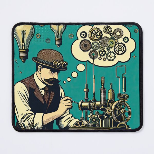 Item preview, Steampunk Inventor Pop Art Style designed and sold by artofuniverse.