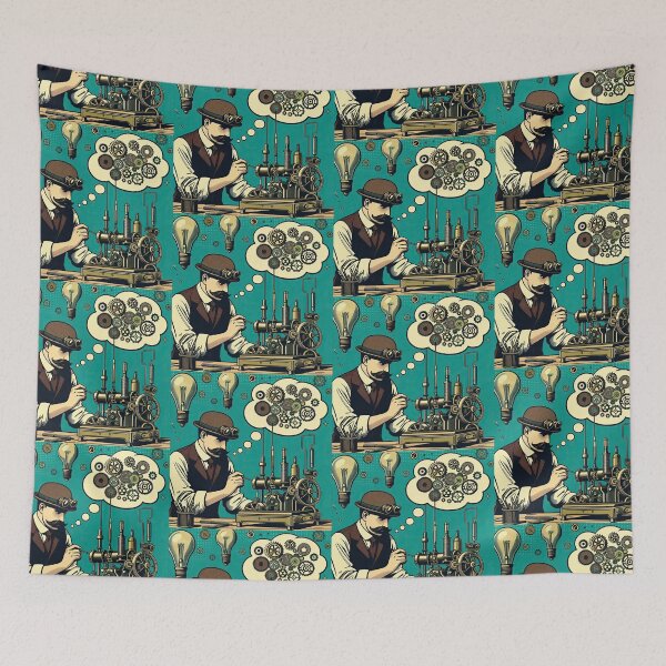 Item preview, Steampunk Inventor Pop Art Style designed and sold by artofuniverse.