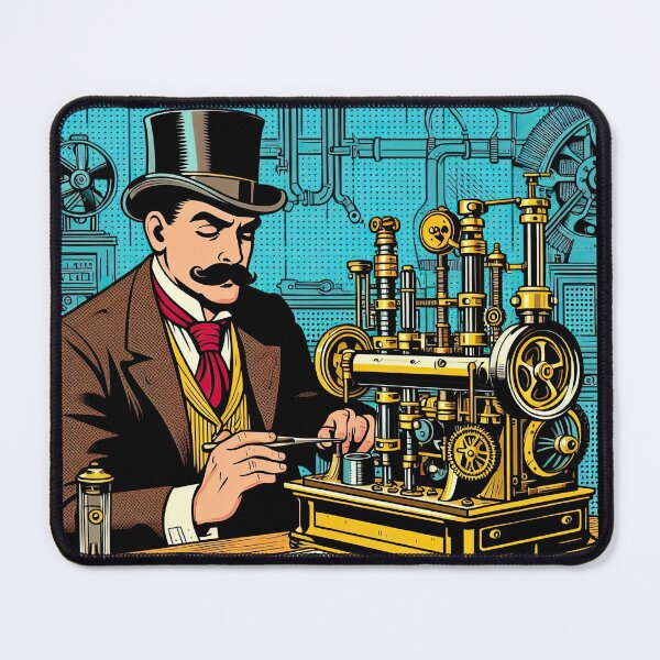 Item preview, Steampunk Inventor Pop Art Style designed and sold by artofuniverse.