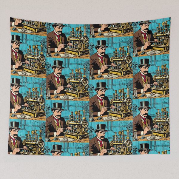 Item preview, Steampunk Inventor Pop Art Style designed and sold by artofuniverse.