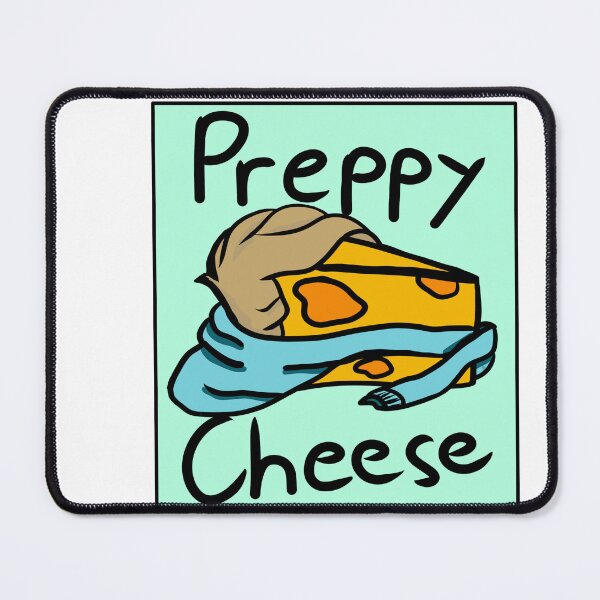 Item preview, Preppy Cheese, sticker style designed and sold by CerealdemonArts.