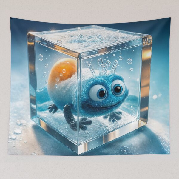 Item preview, Frozen Creature Trapped in Glass Cube designed and sold by koreatvtea.