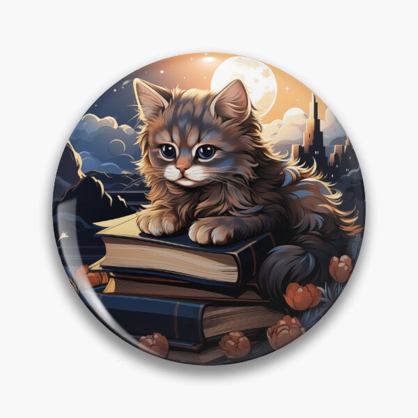 Artikelvorschau, Katze und Bücher entworfen und verkauft von TeeTemptation.