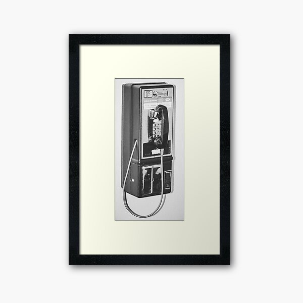 Broken Pay phone Framed Art Print