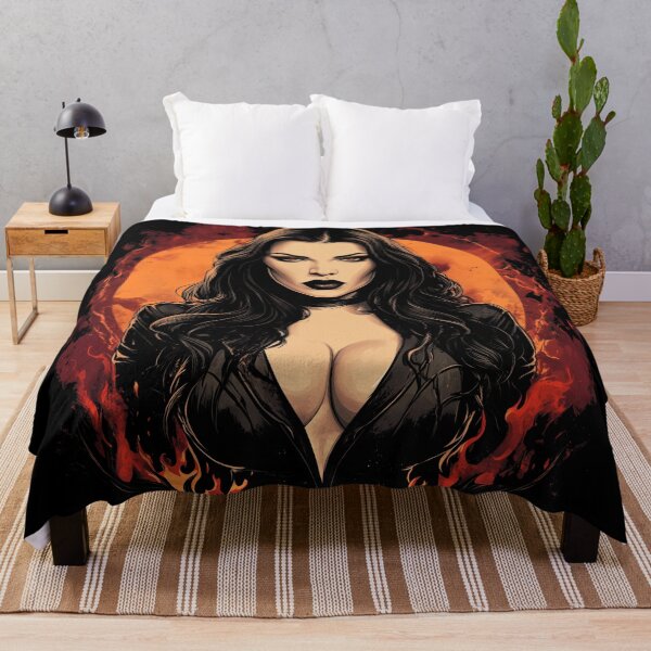 Item preview, Gothic Witch Queen Against Fiery Moon Illustration designed and sold by SRZT.