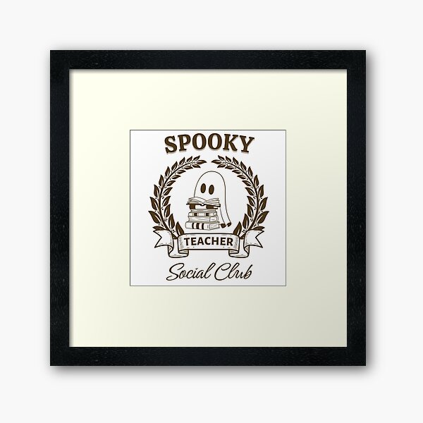 Item preview, Spooky Teacher Social Club, Coquette Halloween, Halloween, Retro Halloween, Spooky Season, Witch, Teacher, Spooky ghost designed and sold by Amelia Blanca.
