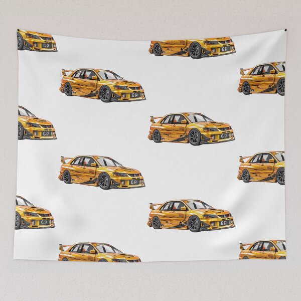 Item preview, Fast Yellow Mitsubishi Lancer designed and sold by kahida.