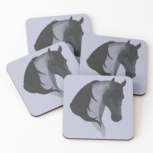 Item preview, Smiling Blue Roan Cartoon Horse designed and sold by DappledMoon.