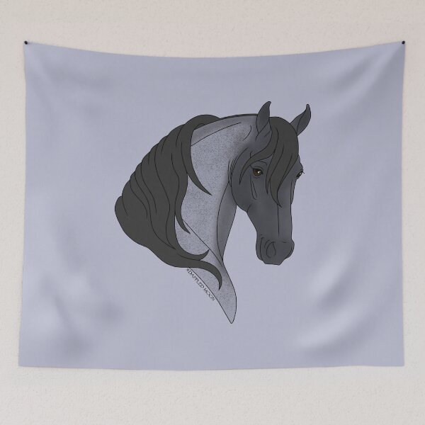 Item preview, Smiling Blue Roan Cartoon Horse designed and sold by DappledMoon.