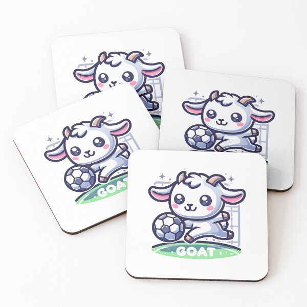 Item preview, A Goat playing Soccer, say GOAT sticker and more designed and sold by CRandRRstickers.
