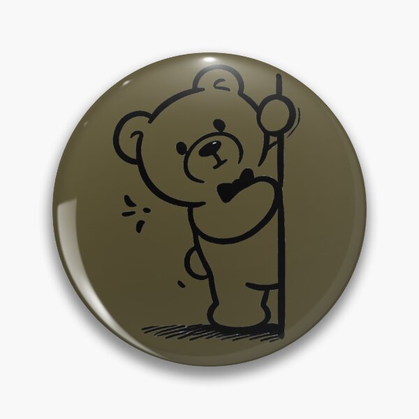 Item preview, Peeking Teddy Bear from the Side designed and sold by Blink Art Studio.