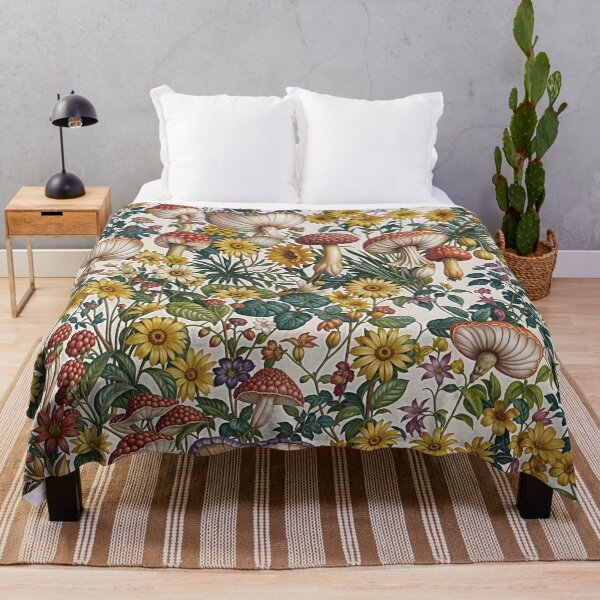 Item preview, Retro Floral Mushroom Glade designed and sold by meggydesigns.
