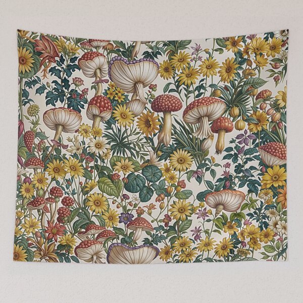 Item preview, Retro Floral Mushroom Glade designed and sold by meggydesigns.